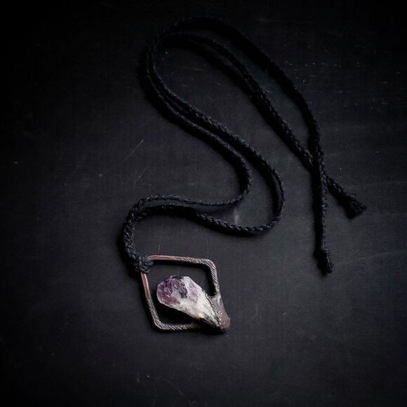 Amethyst Electroformed Necklace - Picture 5 of 7